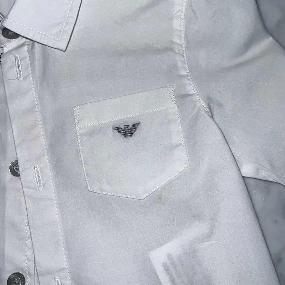 EMPORIO ARMANI BABY WHITE BUTTON SHIRT 9M
